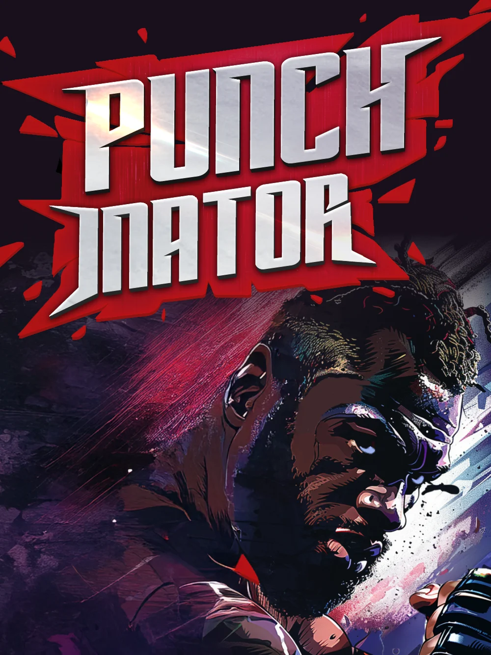 Arte de juego de combate con enfoque arcade y golpes potentes